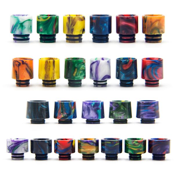

510 Epoxy Resin Drip tip 4 types Wide Bore Mouthpiece for 510 Atomizers e cigarettes vape with Acrylic packaging dhl free