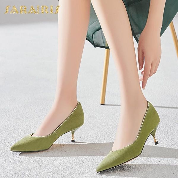 sarairis 2020 kid suede thin high heels elegant pumps woman shoes pointed toe slip-on spring shoes women pumps, Black
sarairis 2020 kid suede thin high heels elegant pumps woman shoes pointed toe slip-on spring shoes women pumps, Black