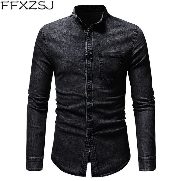 men's casual shirts 2021 ffxzsj brand. autumn winter. . stand-up collar. style. leisure. slender body long-sleeve shirt. washed denim s, White;black
men's casual shirts 2021 ffxzsj brand. autumn winter. . stand-up collar. style. leisure. slender body long-sleeve shirt. washed denim s, White;black