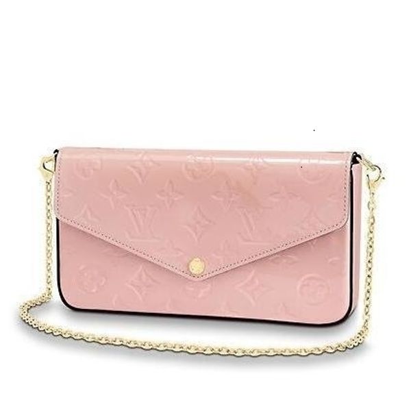m64358 pochette félicie patent leather pink real caviar lambskin chain flap bag long chain wallets key card holders purse clutches evening 
m64358 pochette félicie patent leather pink real caviar lambskin chain flap bag long chain wallets key card holders purse clutches evening