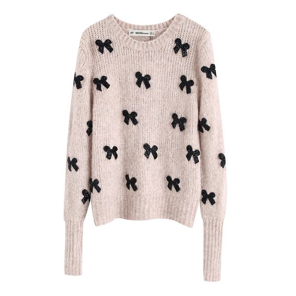 preppy girl pullovers autumn 2019 new fashion black bow decoration o-neck long sleeve christmas clothing gift women sweater, White;black
preppy girl pullovers autumn 2019 new fashion black bow decoration o-neck long sleeve christmas clothing gift women sweater, White;black