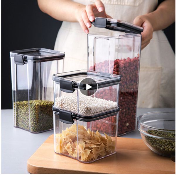 460-1800ml storage bottle container coarse cereals grains jar cover bottle fresh pot kitchen storage jars sealing box
460-1800ml storage bottle container coarse cereals grains jar cover bottle fresh pot kitchen storage jars sealing box