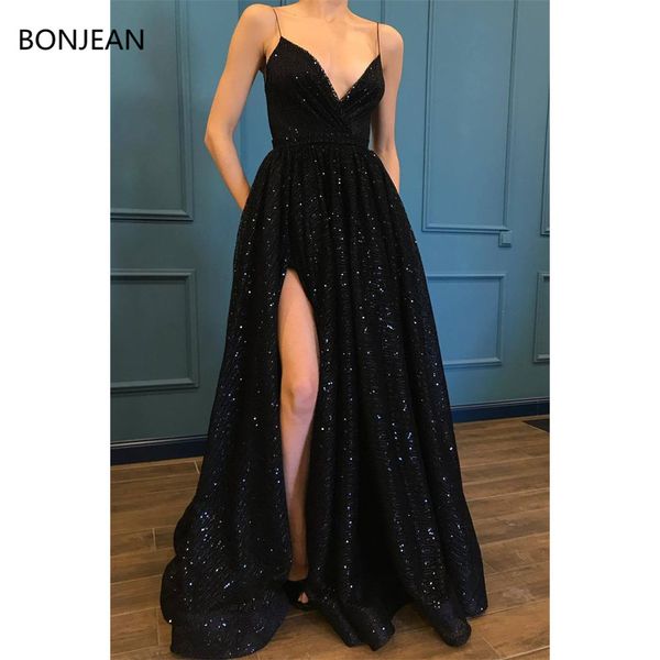prom dresses a-line spaghetti straps v-neck sweep brush train sequins dresses long formal fancy evening dress gowns, White;black
prom dresses a-line spaghetti straps v-neck sweep brush train sequins dresses long formal fancy evening dress gowns, White;black