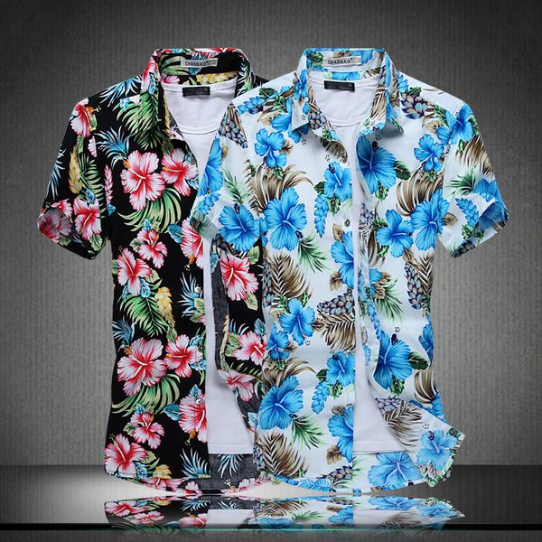england 10 styles hight quality 2018 -5xl plus size summer mens short sleeve shirt flower print floral male blouse, White;black
england 10 styles hight quality 2018 -5xl plus size summer mens short sleeve shirt flower print floral male blouse, White;black