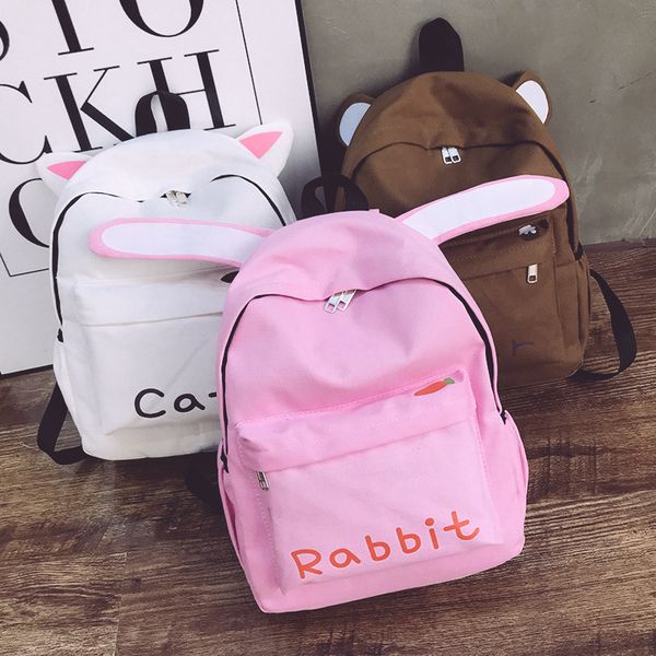 ears childlike personality school bag soft cute creative canvas backpack cartoon student school bag
ears childlike personality school bag soft cute creative canvas backpack cartoon student school bag