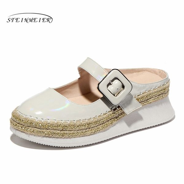 women genuine leather round toe woman mules 2020 summer low heels sandals for lady casual flats platform outdoor shoes, Black
women genuine leather round toe woman mules 2020 summer low heels sandals for lady casual flats platform outdoor shoes, Black