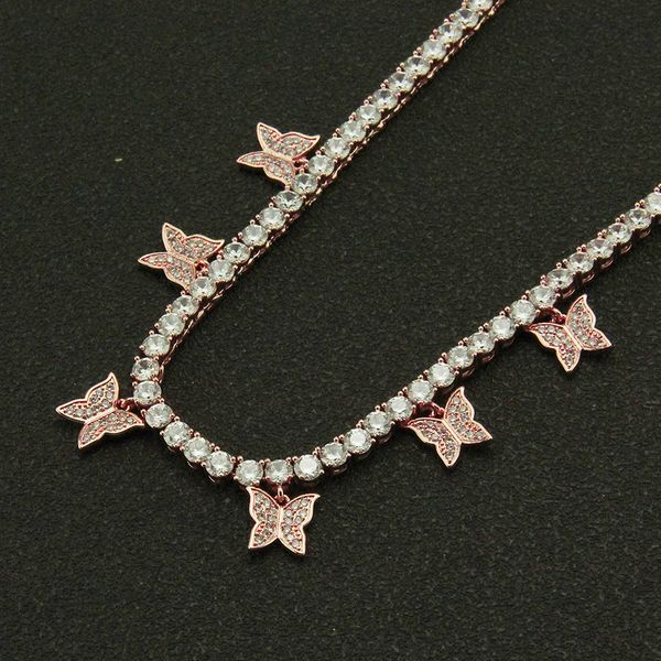 2020 hip hop creative copper micro inlaid zircon butterfly single row tennis chain necklace men and women fashion clavicle chain1, Black
2020 hip hop creative copper micro inlaid zircon butterfly single row tennis chain necklace men and women fashion clavicle chain1, Black