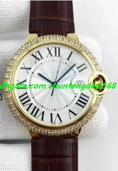 3 style mens 42mm diamond bezel watch 3001 stainless steel leather strap automatic fashion men's watches wristwatch, Slivery;brown
3 style mens 42mm diamond bezel watch 3001 stainless steel leather strap automatic fashion men's watches wristwatch, Slivery;brown