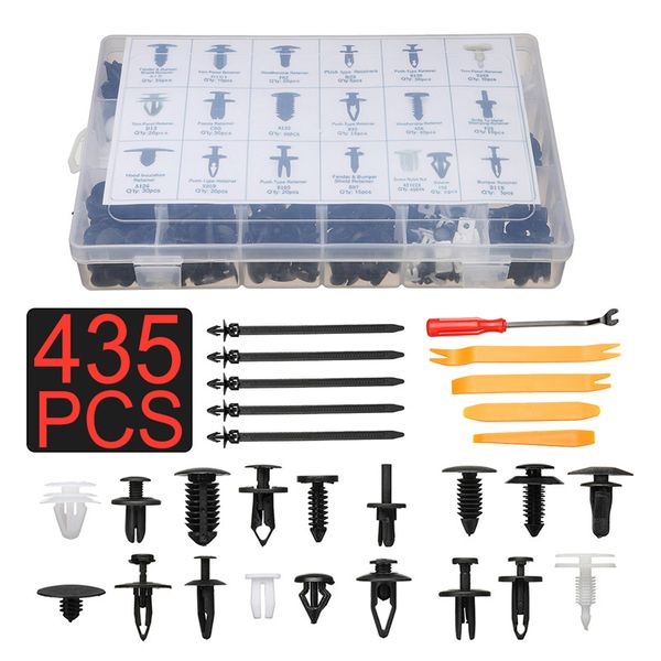 1 set/435pcs 19 size auto car fastener clips push pin rivet trim clip panel body interior assortment with box
1 set/435pcs 19 size auto car fastener clips push pin rivet trim clip panel body interior assortment with box