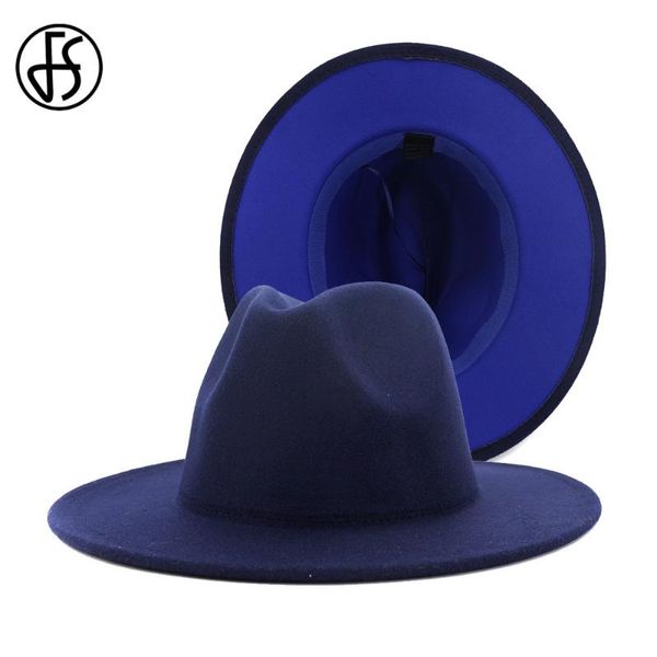 fs trendy navy blue and royalblue patchwork wool fedora hats women men wide brim felt hat vintage panama jazz cap fashionable, Blue;gray
fs trendy navy blue and royalblue patchwork wool fedora hats women men wide brim felt hat vintage panama jazz cap fashionable, Blue;gray