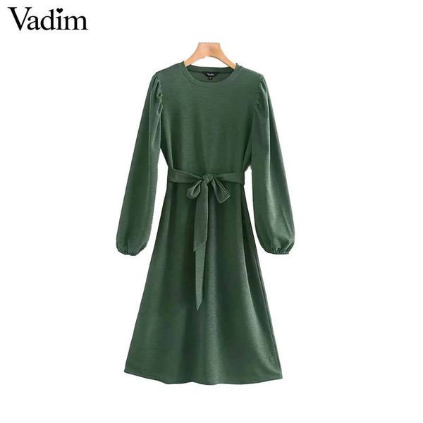 vadim women elegant green color midi dress long sleeve bow tie sashes female casual solid chic dresses vestidos mujer qd069, Black;pink
vadim women elegant green color midi dress long sleeve bow tie sashes female casual solid chic dresses vestidos mujer qd069, Black;pink