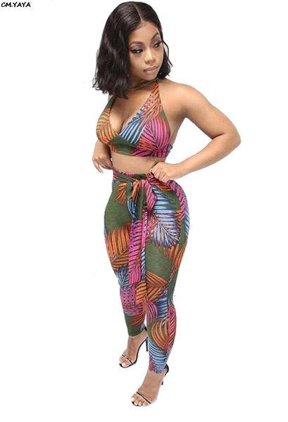 2019 women summer beach leaf print halter v-neck open back short sashes pencil pants suit two piece set tracksuit gllzl568, White
2019 women summer beach leaf print halter v-neck open back short sashes pencil pants suit two piece set tracksuit gllzl568, White