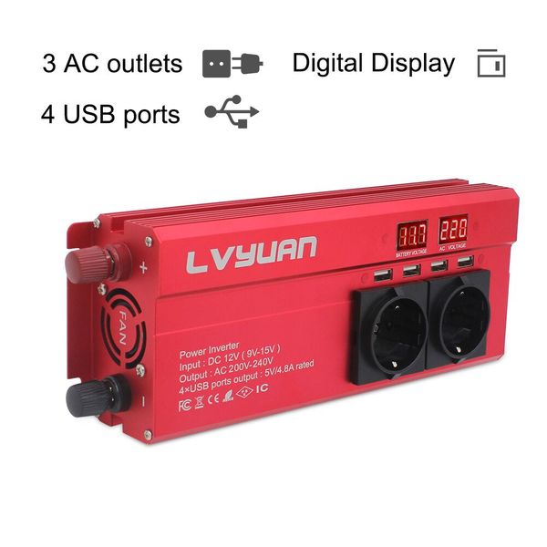 6000w car inverter dc 12v/24v to ac 110/220v power inverter volts converter charger inversor transformer sine wave
6000w car inverter dc 12v/24v to ac 110/220v power inverter volts converter charger inversor transformer sine wave