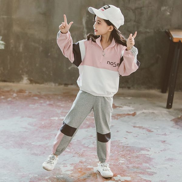 sportswear suit girls active patchwork mandarin collar coat loose sport pants suit new fashion pullover with zipper set children, White
sportswear suit girls active patchwork mandarin collar coat loose sport pants suit new fashion pullover with zipper set children, White