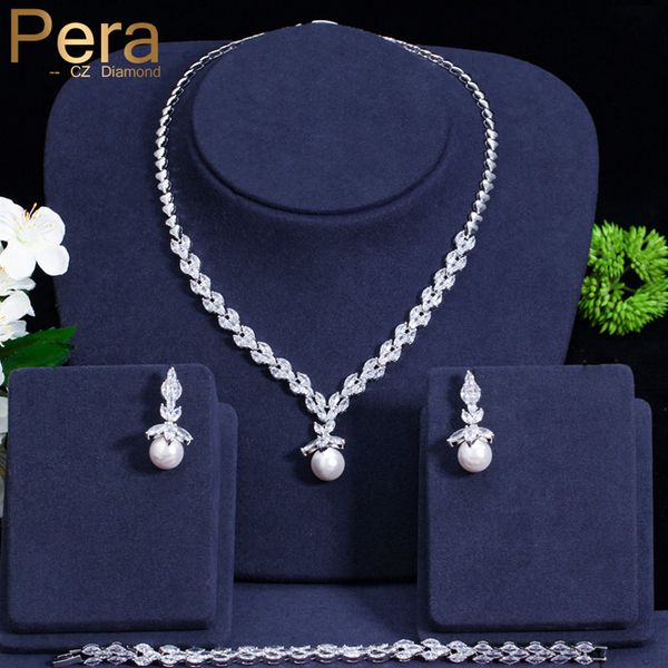 pera 3pcs simulated pearl cubic zircon wedding jewelry sets long drop earrings and necklaces for bridal costume accessories j231, Silver
pera 3pcs simulated pearl cubic zircon wedding jewelry sets long drop earrings and necklaces for bridal costume accessories j231, Silver