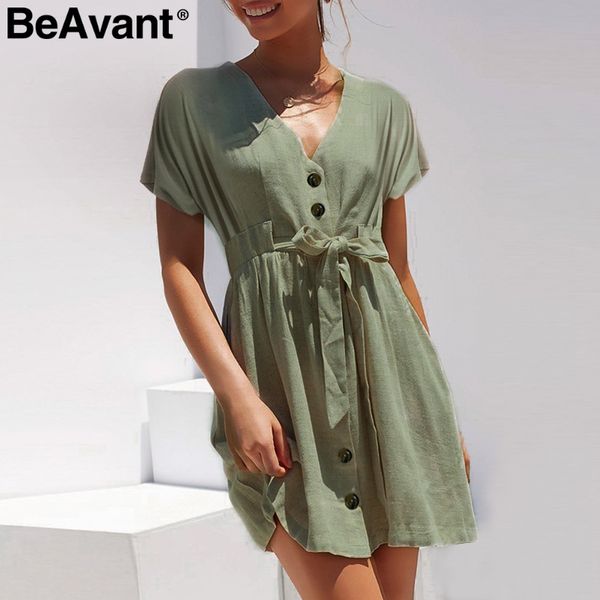 beavant casual v neck summer linen dress women vintage short sleeve button cotton dress female high waist mini vestidos, Black;gray
beavant casual v neck summer linen dress women vintage short sleeve button cotton dress female high waist mini vestidos, Black;gray