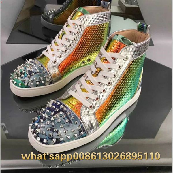 2019 new men's casual shoes designers gradient colors head studded spikes zapatos de hombre rivets fashion men flats shoes, Black
2019 new men's casual shoes designers gradient colors head studded spikes zapatos de hombre rivets fashion men flats shoes, Black
