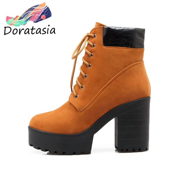 2019 big size 43 shoelaces square high heels comfortable fashion ankle boots women shoes woman female platform boots, Black
2019 big size 43 shoelaces square high heels comfortable fashion ankle boots women shoes woman female platform boots, Black