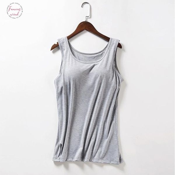 fashion 6colors women soft modal pad bra bralette solid padded camisole female ladies summer tank x2, White
fashion 6colors women soft modal pad bra bralette solid padded camisole female ladies summer tank x2, White