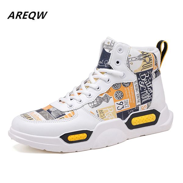 2019 high to help graffiti new men's casual shoes fashion breathable lightweight wearable comfortable sports shoes, Black
2019 high to help graffiti new men's casual shoes fashion breathable lightweight wearable comfortable sports shoes, Black