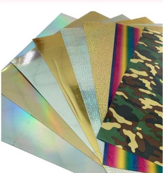 8 sheets 25cmx25cm hologram heat transfer vinyl camouflage rainbow metallic & laser iron on film htv t-shirt
8 sheets 25cmx25cm hologram heat transfer vinyl camouflage rainbow metallic & laser iron on film htv t-shirt