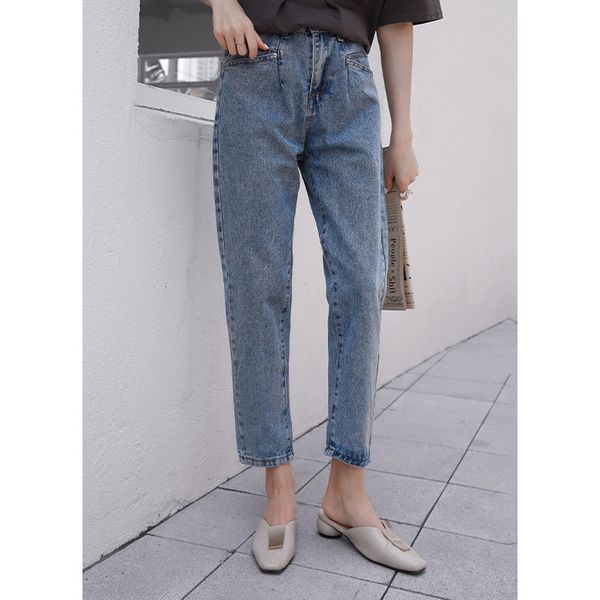 2020 summer new retro blue washed high waist daddy jeans women's korean-style casual capri-pants
2020 summer new retro blue washed high waist daddy jeans women's korean-style casual capri-pants