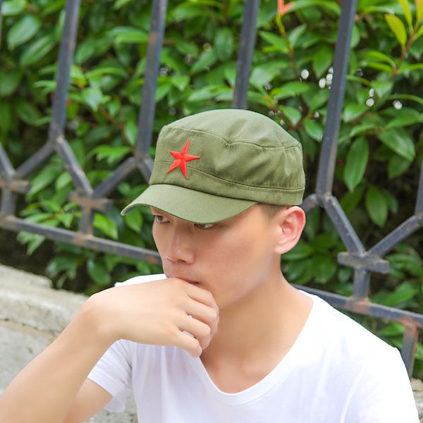 military cap red star embroidery cap military hat army green flat hats for men women vintage bone male female army sun hat, Blue;gray
military cap red star embroidery cap military hat army green flat hats for men women vintage bone male female army sun hat, Blue;gray