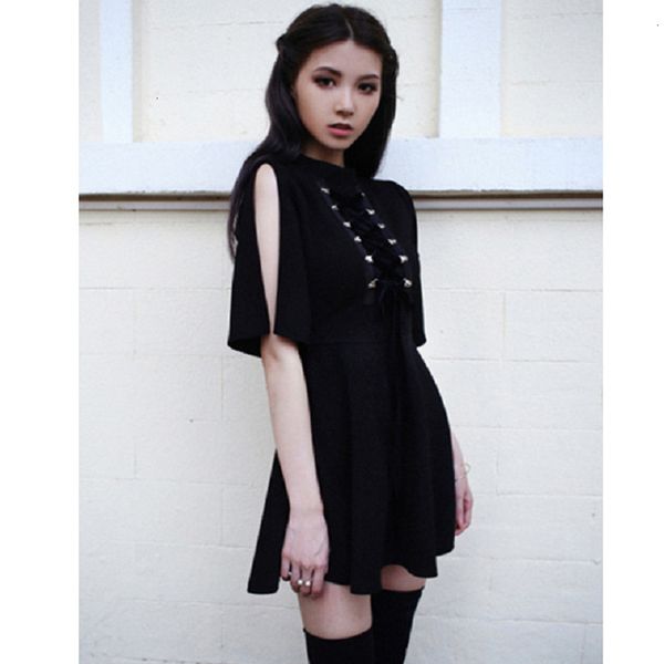 women dress woman clothes decorated ribbon gothic casual dresses women black dress japanese harajuku punk straps tie slim a line dress, Black;gray
women dress woman clothes decorated ribbon gothic casual dresses women black dress japanese harajuku punk straps tie slim a line dress, Black;gray