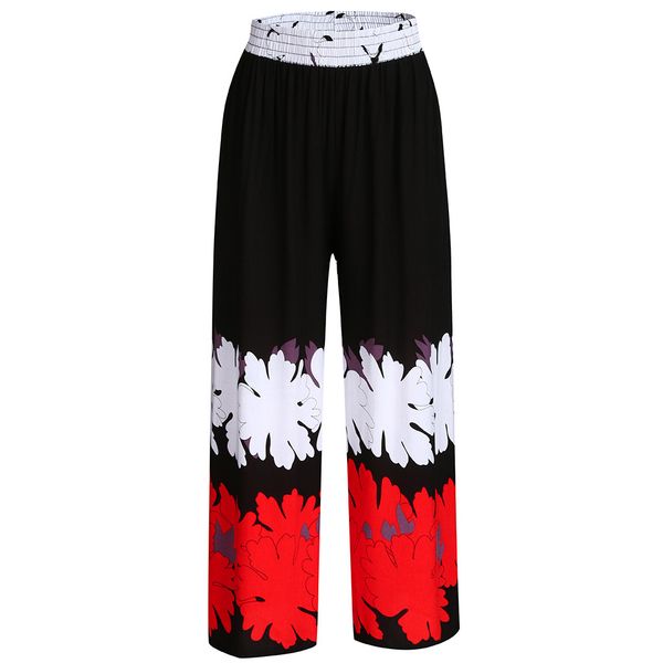 women ladies floral print patchwork drawstring wide leg pants loose casual bohemian fashion workout gym autumn spodnie, Black;white
women ladies floral print patchwork drawstring wide leg pants loose casual bohemian fashion workout gym autumn spodnie, Black;white