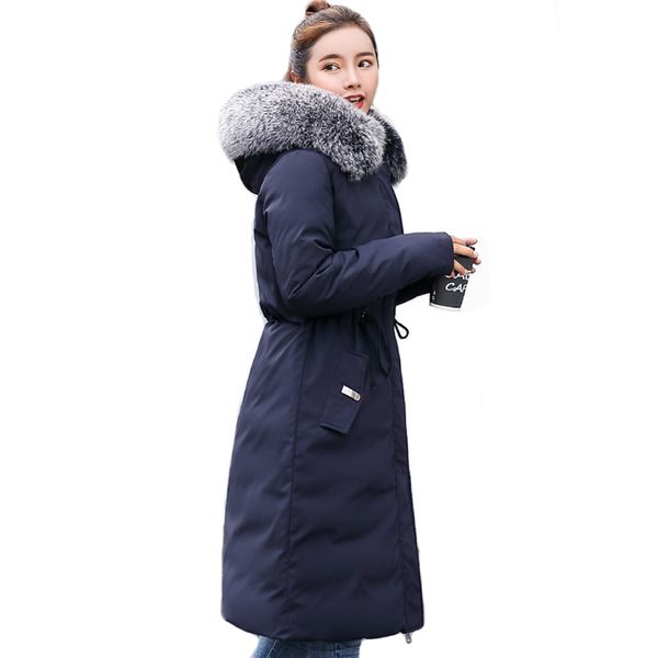 2019 double 2 side women winter jacket hooded with fur long female down coat womens parka warm, Black
2019 double 2 side women winter jacket hooded with fur long female down coat womens parka warm, Black