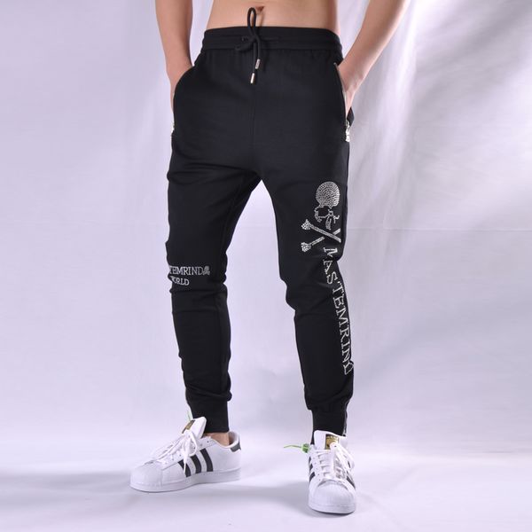 2018 new men's clothing hair stylist fashion ironing alphabet tooling locomotive jogger pants plus size singer costumes, Black
2018 new men's clothing hair stylist fashion ironing alphabet tooling locomotive jogger pants plus size singer costumes, Black