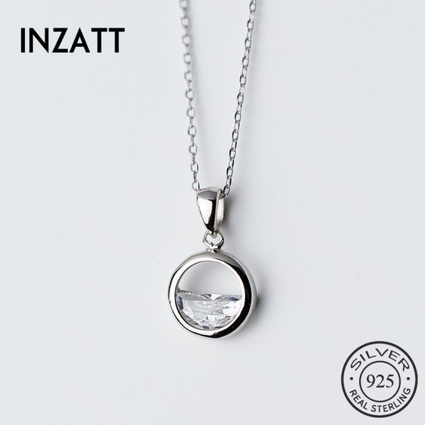 inzatt real 925 sterling silver crystal round minimalist pendant necklaces minimalist fine jewelry for women party accessories
inzatt real 925 sterling silver crystal round minimalist pendant necklaces minimalist fine jewelry for women party accessories