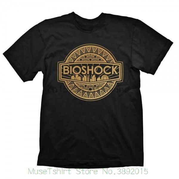 bioshock golden logo mens x large black t-shirt short sleeve cotton t shirts man clothing, White;black
bioshock golden logo mens x large black t-shirt short sleeve cotton t shirts man clothing, White;black