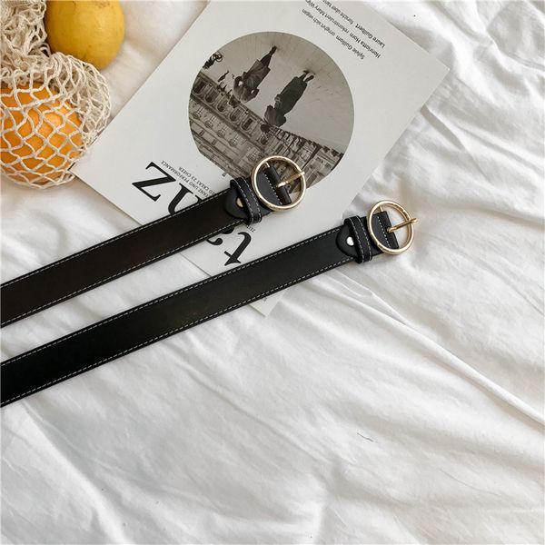 korean-style retro round buckle leather belt womens wide simple wild korean version of casual pin buckle belt-style decorative jeans, Black;brown
korean-style retro round buckle leather belt womens wide simple wild korean version of casual pin buckle belt-style decorative jeans, Black;brown