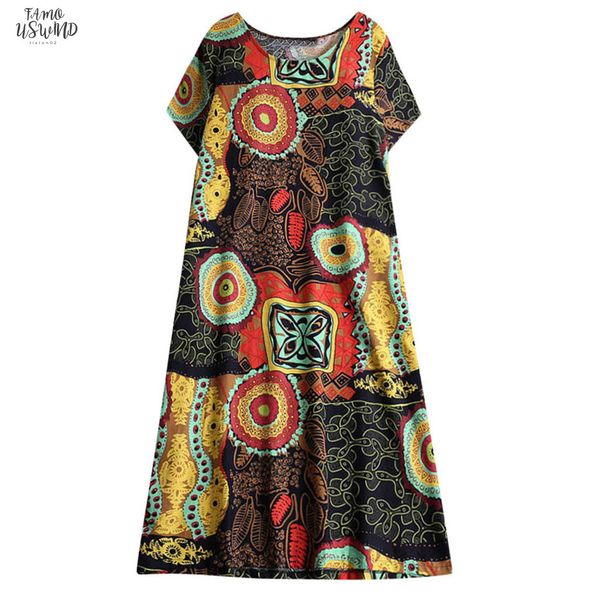 women dress hemp cotton ethnic print short sleeved large size cute refined noble above knee mini trend summer short dress, Black;gray
women dress hemp cotton ethnic print short sleeved large size cute refined noble above knee mini trend summer short dress, Black;gray