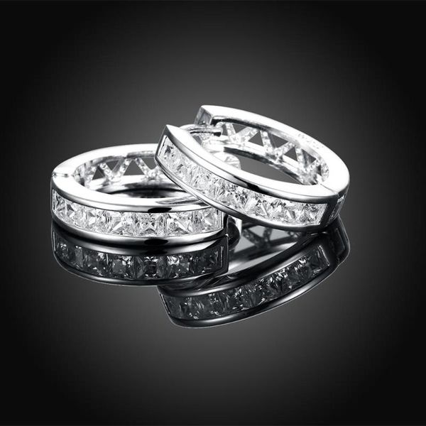 925 sterling silver single row crystal zircon inlaid circle hoop earrings buckle for fashion women jewelry, Golden;silver
925 sterling silver single row crystal zircon inlaid circle hoop earrings buckle for fashion women jewelry, Golden;silver