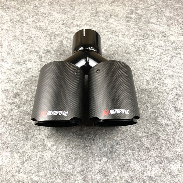 1 pcs universal matte carbon exhaust tail tips auto glossy black steel dual akrapovic exhaust pipe muffler car accessories
1 pcs universal matte carbon exhaust tail tips auto glossy black steel dual akrapovic exhaust pipe muffler car accessories