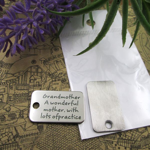 40pcs--"grandmother a wonderful mother"stainless steel charms more style for choosing diy charms pendants for necklace, Bronze;silver
40pcs--"grandmother a wonderful mother"stainless steel charms more style for choosing diy charms pendants for necklace, Bronze;silver