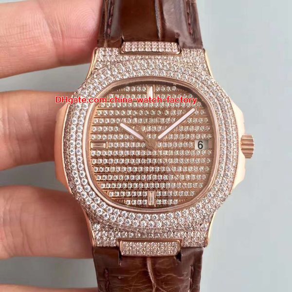 3 color watch 40.5mm nautilus 5719/1g-001 full diamond bezel leather cal.9015 324 s c movement automatic mens watches, Slivery;brown
3 color watch 40.5mm nautilus 5719/1g-001 full diamond bezel leather cal.9015 324 s c movement automatic mens watches, Slivery;brown