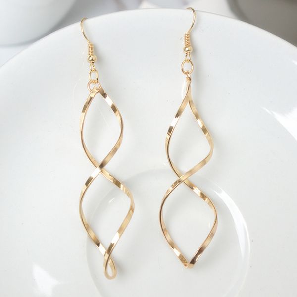 e0247 fashion double loop drop earrings for women long wave dangle earrings statement wedding jewelry wholesale, Silver
e0247 fashion double loop drop earrings for women long wave dangle earrings statement wedding jewelry wholesale, Silver