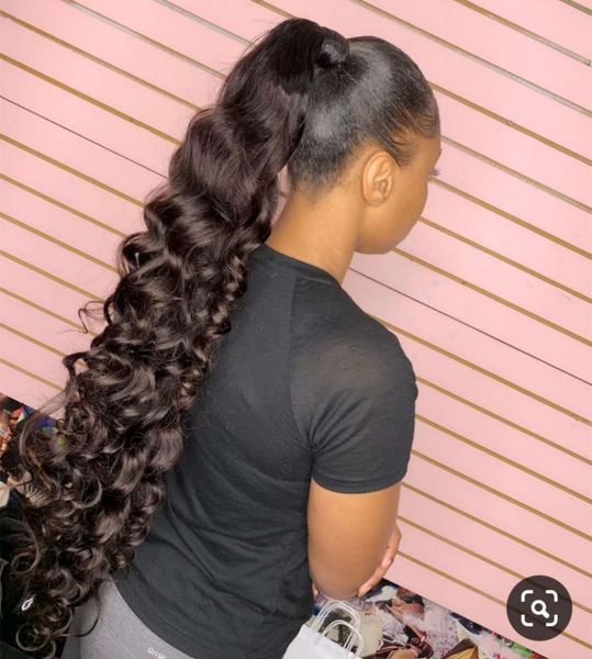 african american ponytail human hair piece 1pcs 26inch deep wave ponytail thick unprocessed ponytail extension 160g, Black
african american ponytail human hair piece 1pcs 26inch deep wave ponytail thick unprocessed ponytail extension 160g, Black