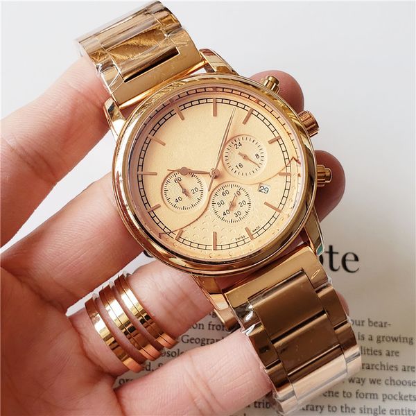46 mm dial work business men's watches stainless steel high-end fashion brand watches r watches men's gifts, Slivery;brown
46 mm dial work business men's watches stainless steel high-end fashion brand watches r watches men's gifts, Slivery;brown