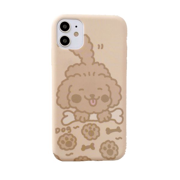 for iphone 11 pro phone case xs max xr cute poodle puppy 7 8 x plus liquid silicone tpu soft cell phone cases