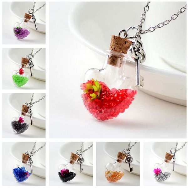 glass cover dried flower necklace alloy diy handmade crystal dried flower heart-shaped drift bott djn280 mix order pendant necklaces jewelry, Silver 
glass cover dried flower necklace alloy diy handmade crystal dried flower heart-shaped drift bott djn280 mix order pendant necklaces jewelry, Silver