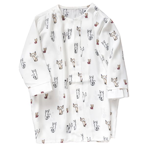 kitten half-sleeve shirt women's loose summer chiffon fashion shirt mori girl, White
kitten half-sleeve shirt women's loose summer chiffon fashion shirt mori girl, White