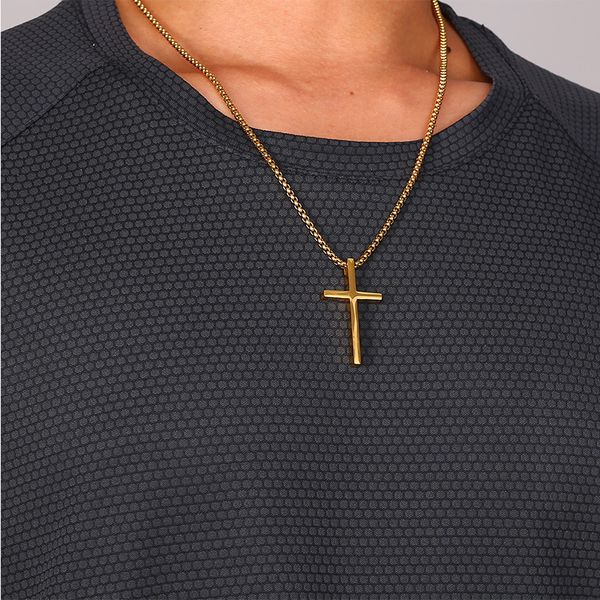 black cross necklaces mens stainless steel gold chians necklace steampunk pendant jewelry for neck gifts for male accessories, Silver
black cross necklaces mens stainless steel gold chians necklace steampunk pendant jewelry for neck gifts for male accessories, Silver
