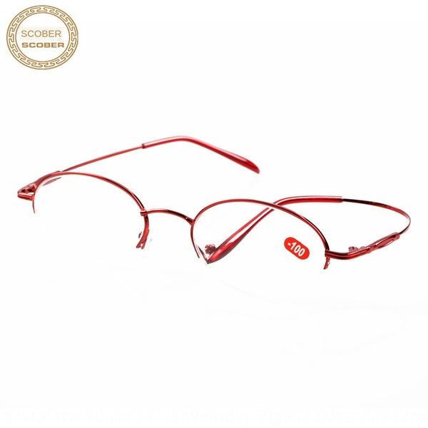 2020 glasses myopia finished women's half-frame memory glasses metal height ultra light 100-600 degrees, Silver
2020 glasses myopia finished women's half-frame memory glasses metal height ultra light 100-600 degrees, Silver