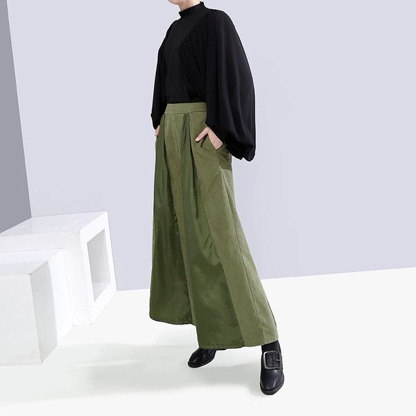 2019 women winter army green long pants full length elastic waist ladies stylish wide legs pants casual streetwer trousers 5506, Black;white
2019 women winter army green long pants full length elastic waist ladies stylish wide legs pants casual streetwer trousers 5506, Black;white