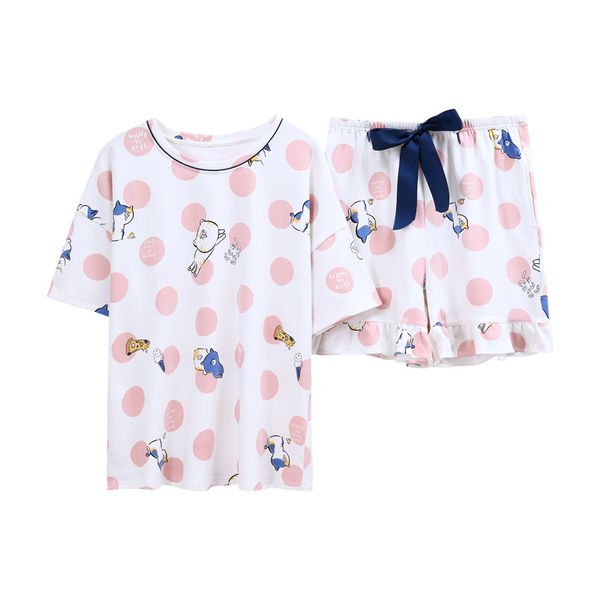 women's sleepwear women pajamas set cute cartoon print nightwear round neck fashion short pajama cotton 2 pcs/set underwear, Black;red
women's sleepwear women pajamas set cute cartoon print nightwear round neck fashion short pajama cotton 2 pcs/set underwear, Black;red