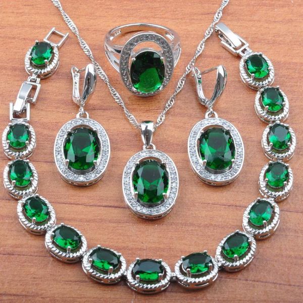 silver color jewelry sets green cubic zirconia wedding for women costume pendant necklace ring earrings/bracelet js095
silver color jewelry sets green cubic zirconia wedding for women costume pendant necklace ring earrings/bracelet js095